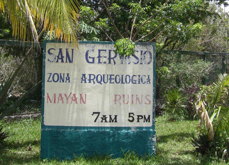 Mayan ruins are right on the island