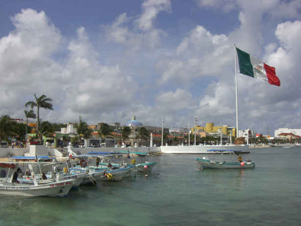 The harbor in Cozumel is beautiful